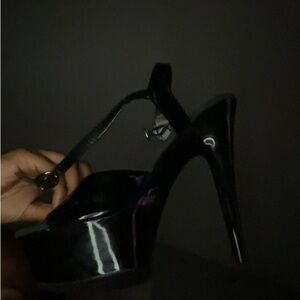 Elegant Black Platform Heels